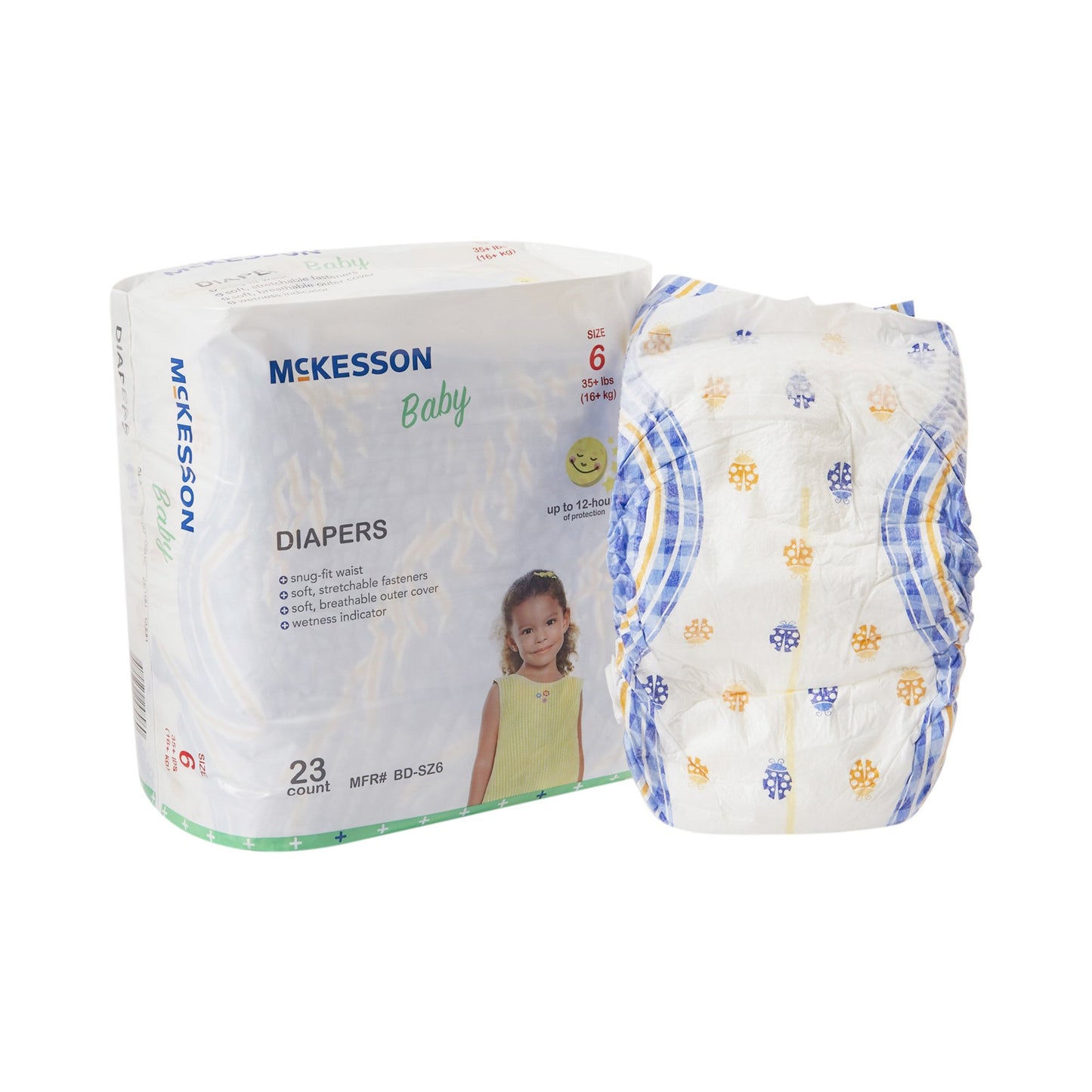 McKesson Baby Diaper, Size 6 BD-SZ6