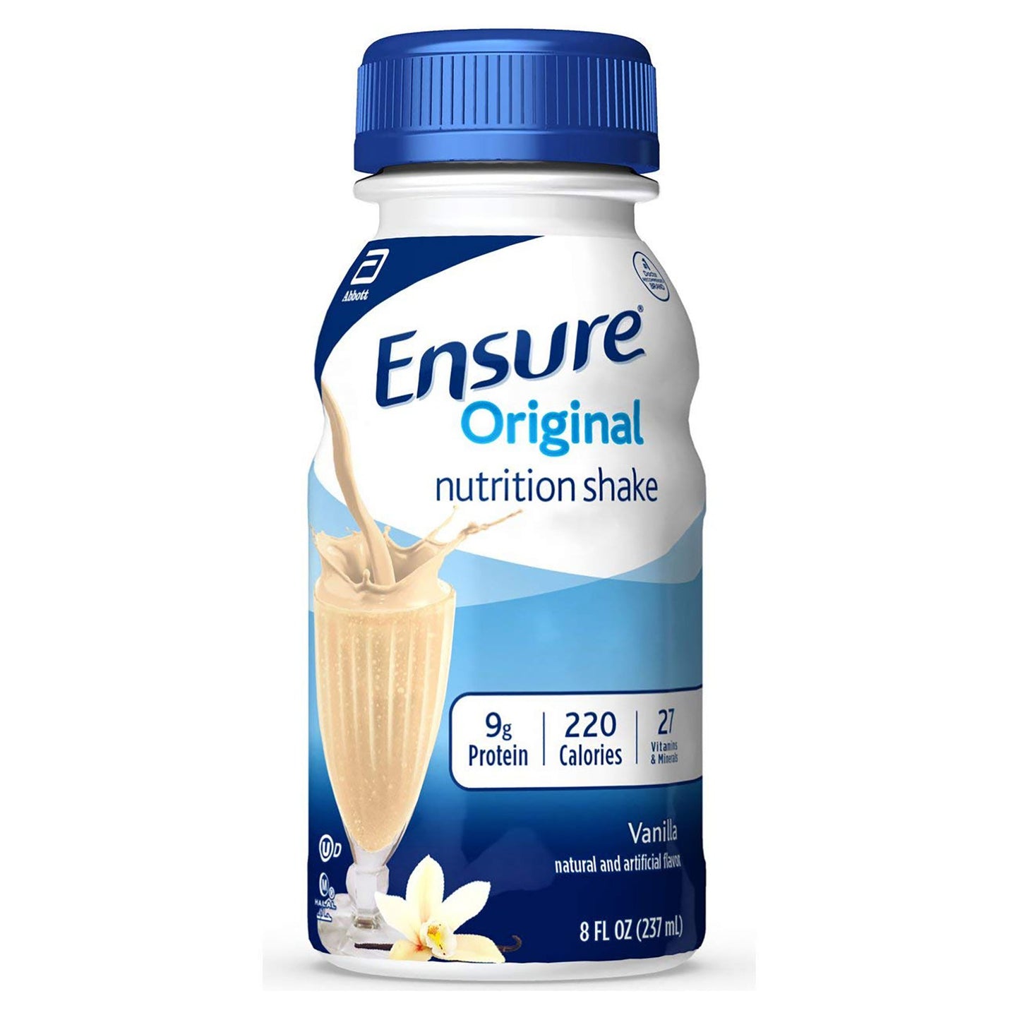 Oral Supplement Ensure® Original Therapeutic Nutrition Shake Vanilla Flavor Liquid 8 oz. Bottle - 58297