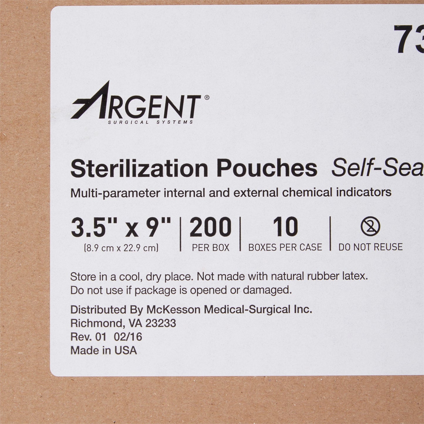 McKesson Argent® Sure-Check® Sterilization Pouch, 3½ x 9 Inch 73-SSP381