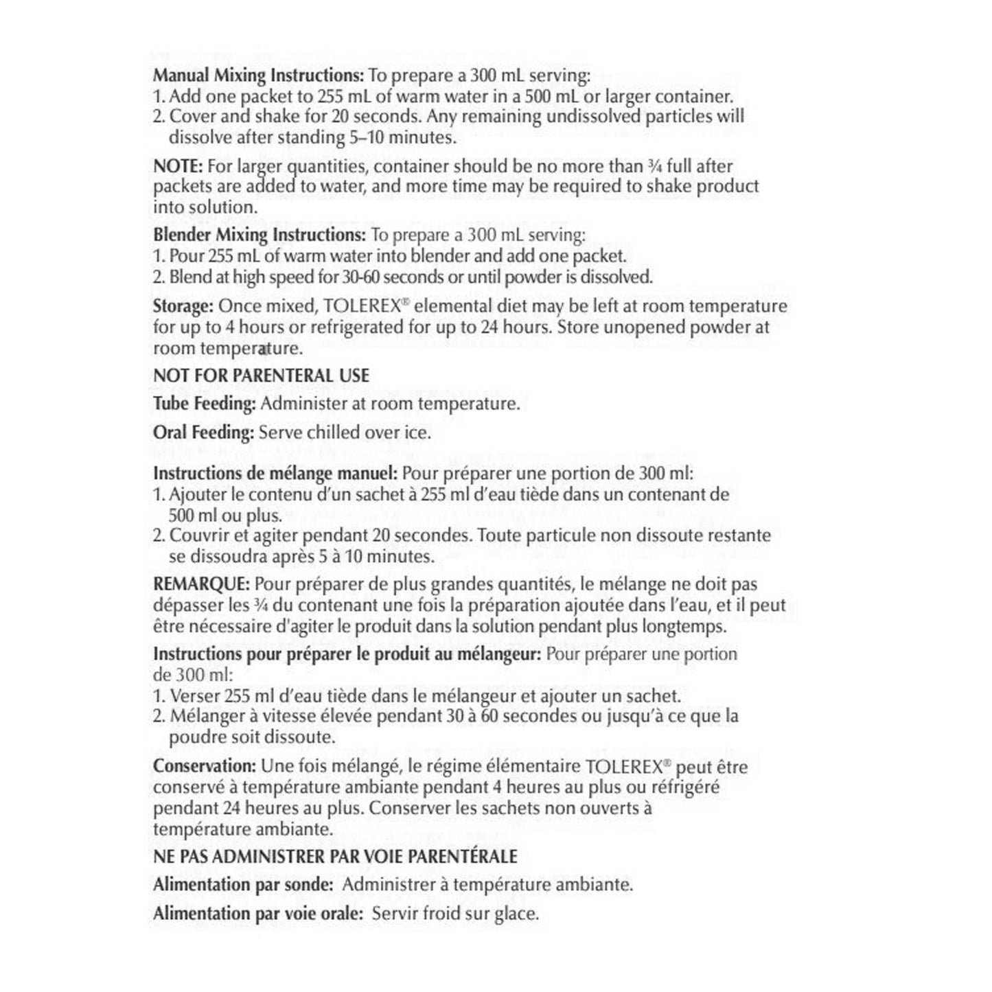 Tolerex® Formulated Liquid Diet Elemental Powder 10043900458059