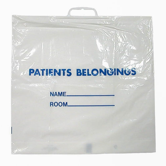 Patient Belongings Bag DawnMist 18-1/2 X 20 Inch Plastic Snap Closure White - PB01