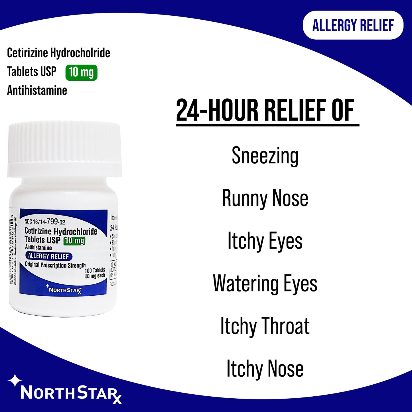 NorthStar Rx Cetirizine Antihistamine 16714079902