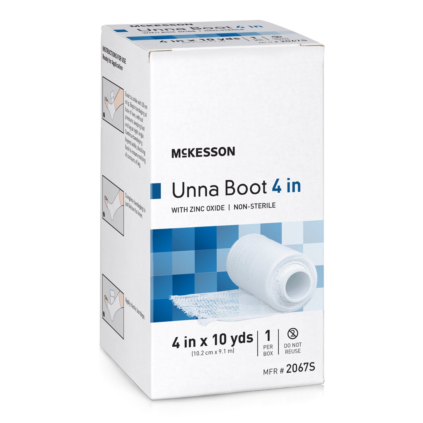 McKesson Zinc Oxide Unna Boot, 4 Inch x 10 Yard 2067S