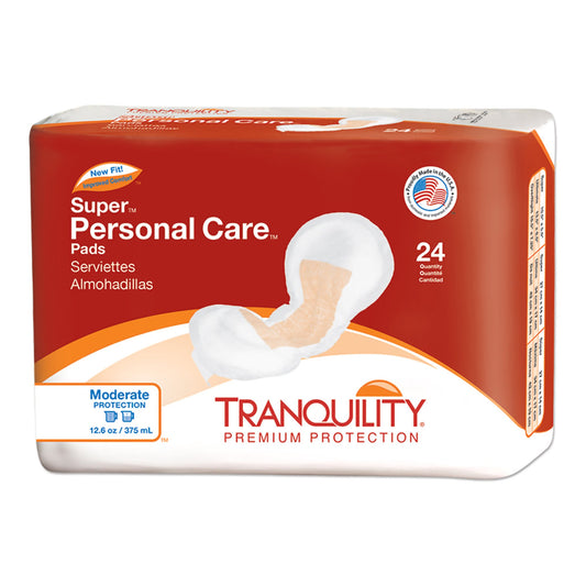 Bladder Control Pad Tranquility® Personal Care 5-1/2 X 10-1/2 Inch Heavy Absorbency Super Absorbent Core One Size Fits Most - 2380
