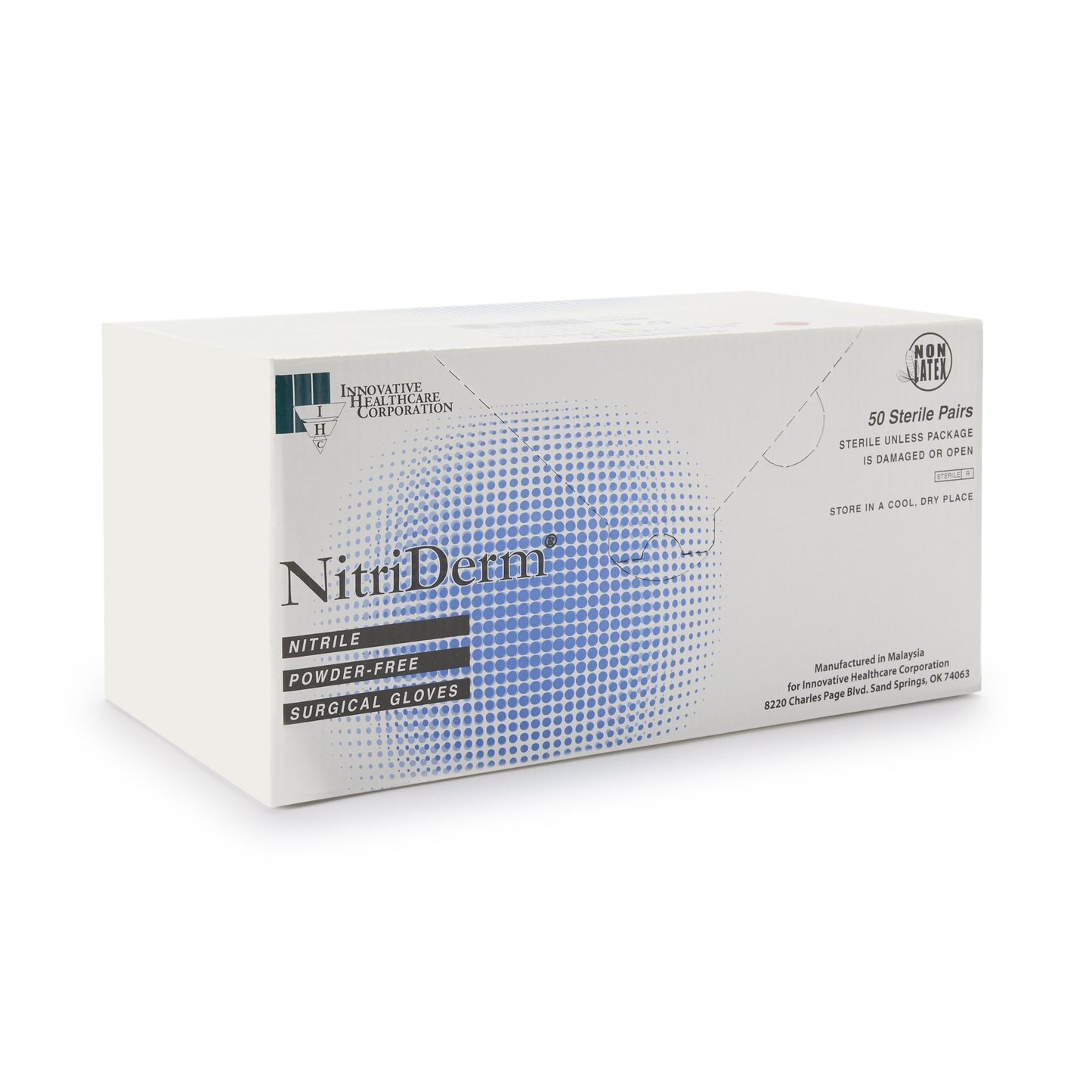 NitriDerm® Nitrile Surgical Glove, Size 6.5, White 135265