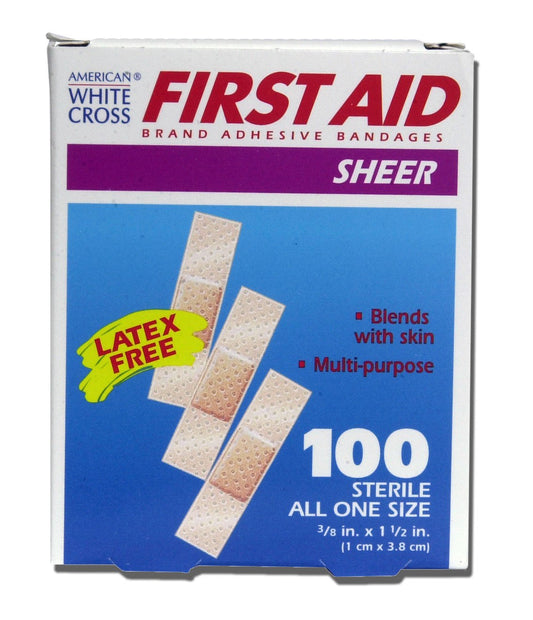 American® White Cross First Aid® Adhesive Strip, 3/8 x 1½ Inch 1298033