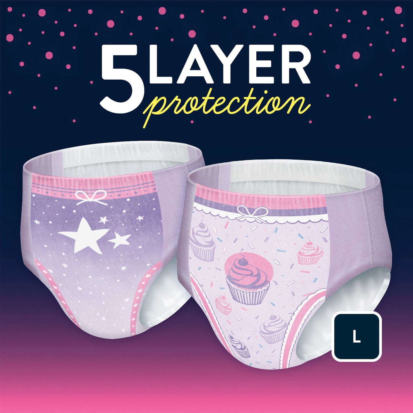 Goodnites® Girls Heavy Absorbency Nighttime Underwear, Large 53361