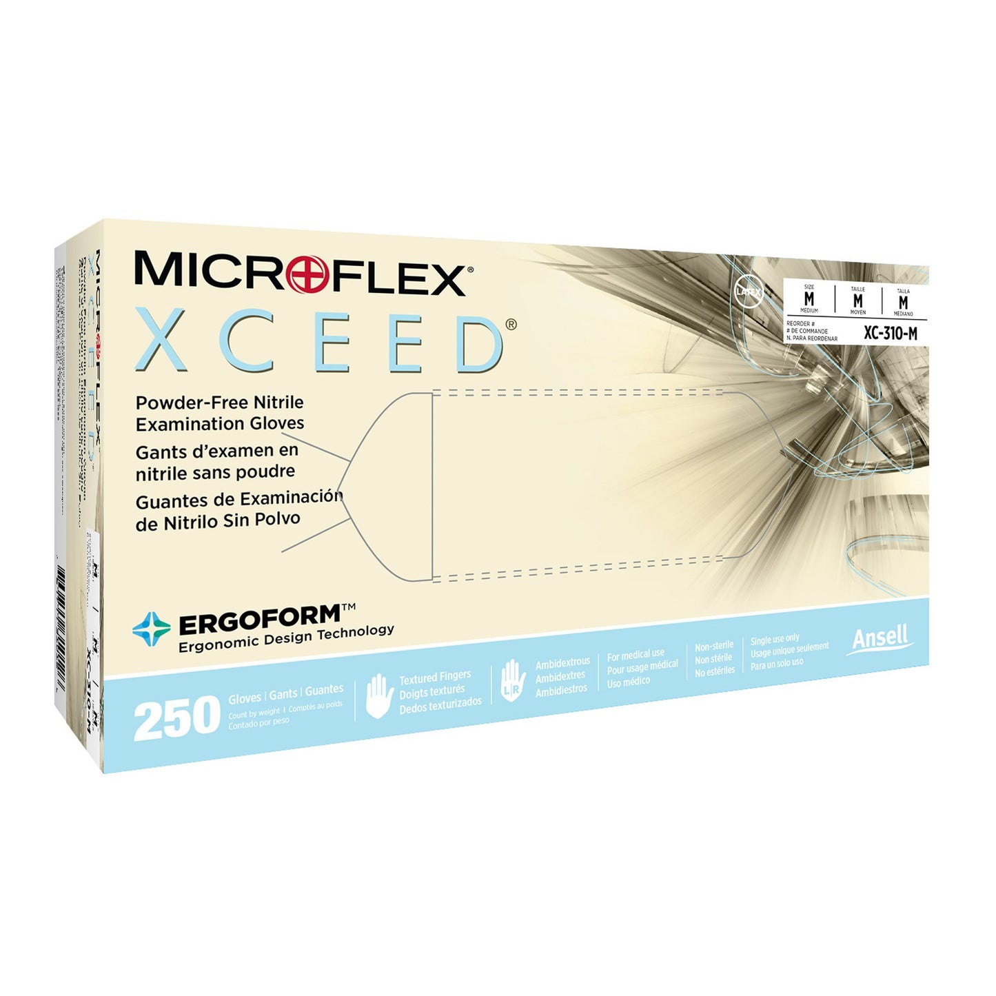 Microflex® Xceed™ Nitrile Gloves, Medium, Blue XC-310-M