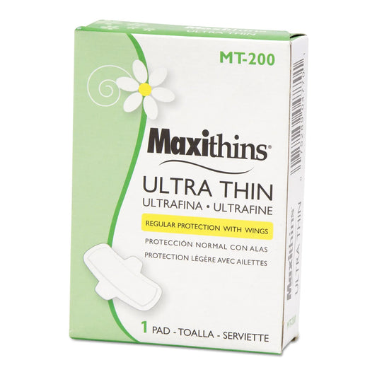 RJ Schinner Co Maxithins Ultra Thin Pads with Wings MT-200, Case of 200