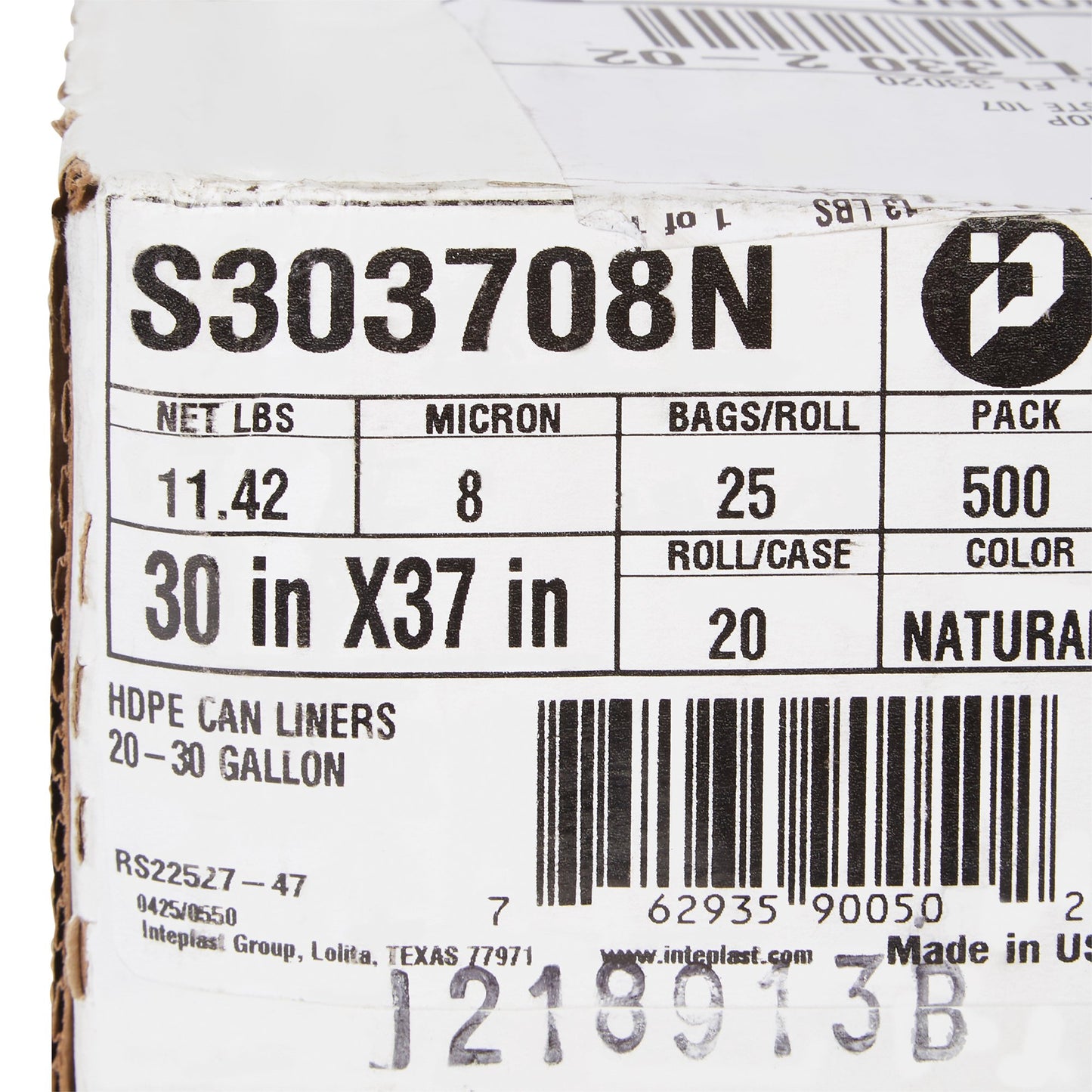 McKesson Light Duty Clear Trash Bags, 30 gal, 8 Mic S303708N