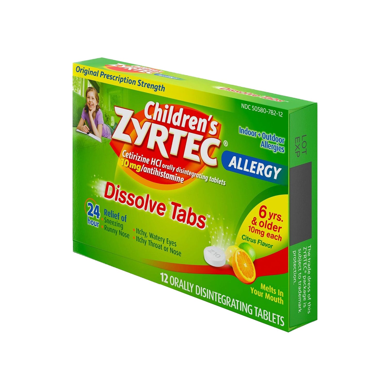 Zyrtec® Children's Allergy Orally Dissolve Tabs, Citrus Flavor 05058078212
