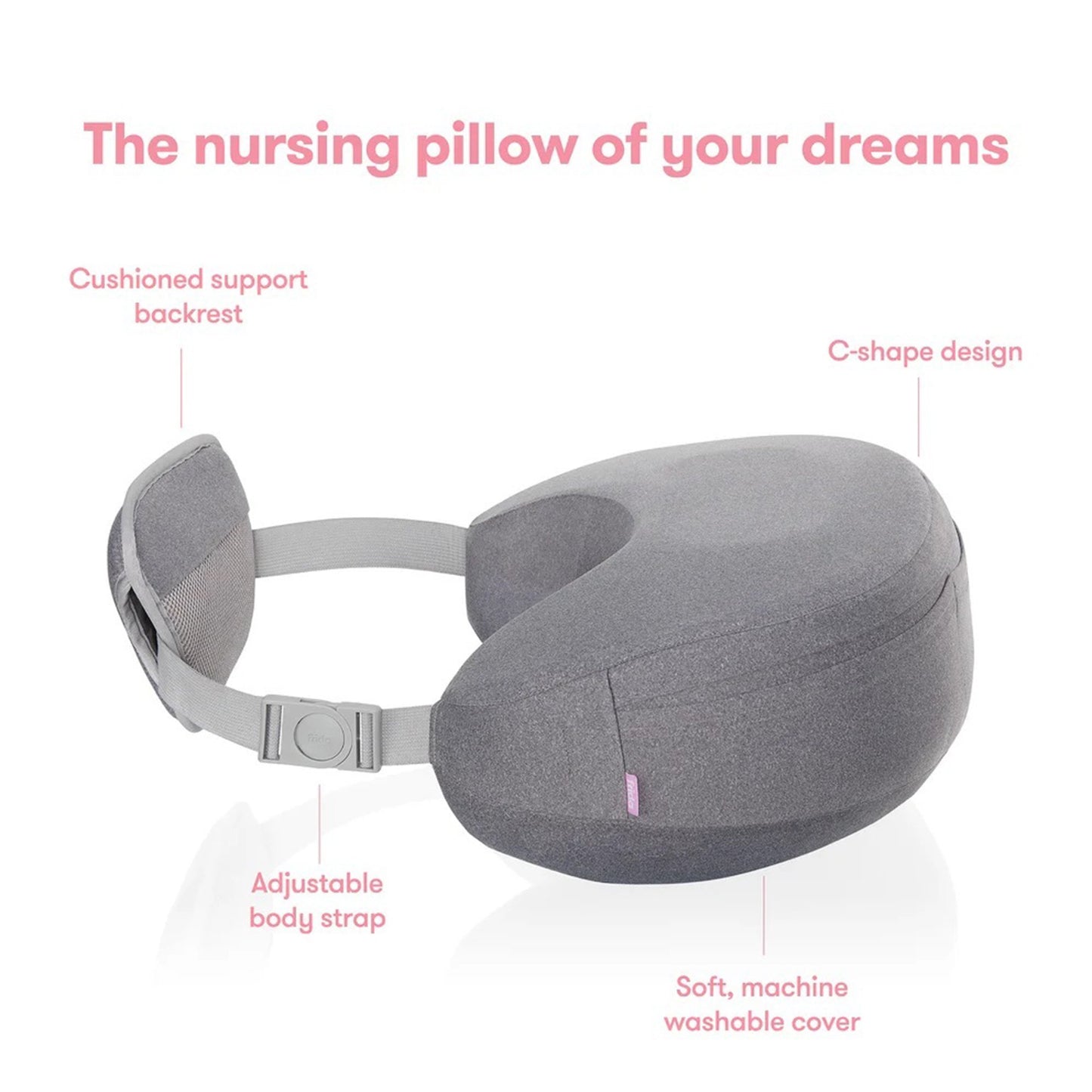 Nursing Pillow Frida Firn to Soft Gray Reusable 500001327