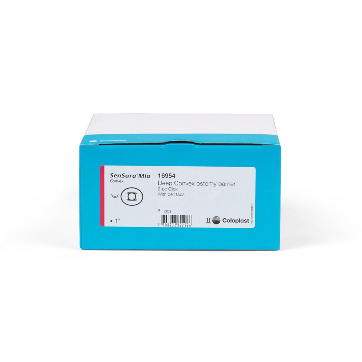 SenSura® Mio Click Convex Deep Ostomy Barrier, 25 mm Stoma, Red Match 16954