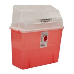 Cardinal GatorGuard In-Room Sharps Containers, 2 Gallon, 8-3/4 x 12-1/4 x 12-1/4 Inch 31323333, Case of 12