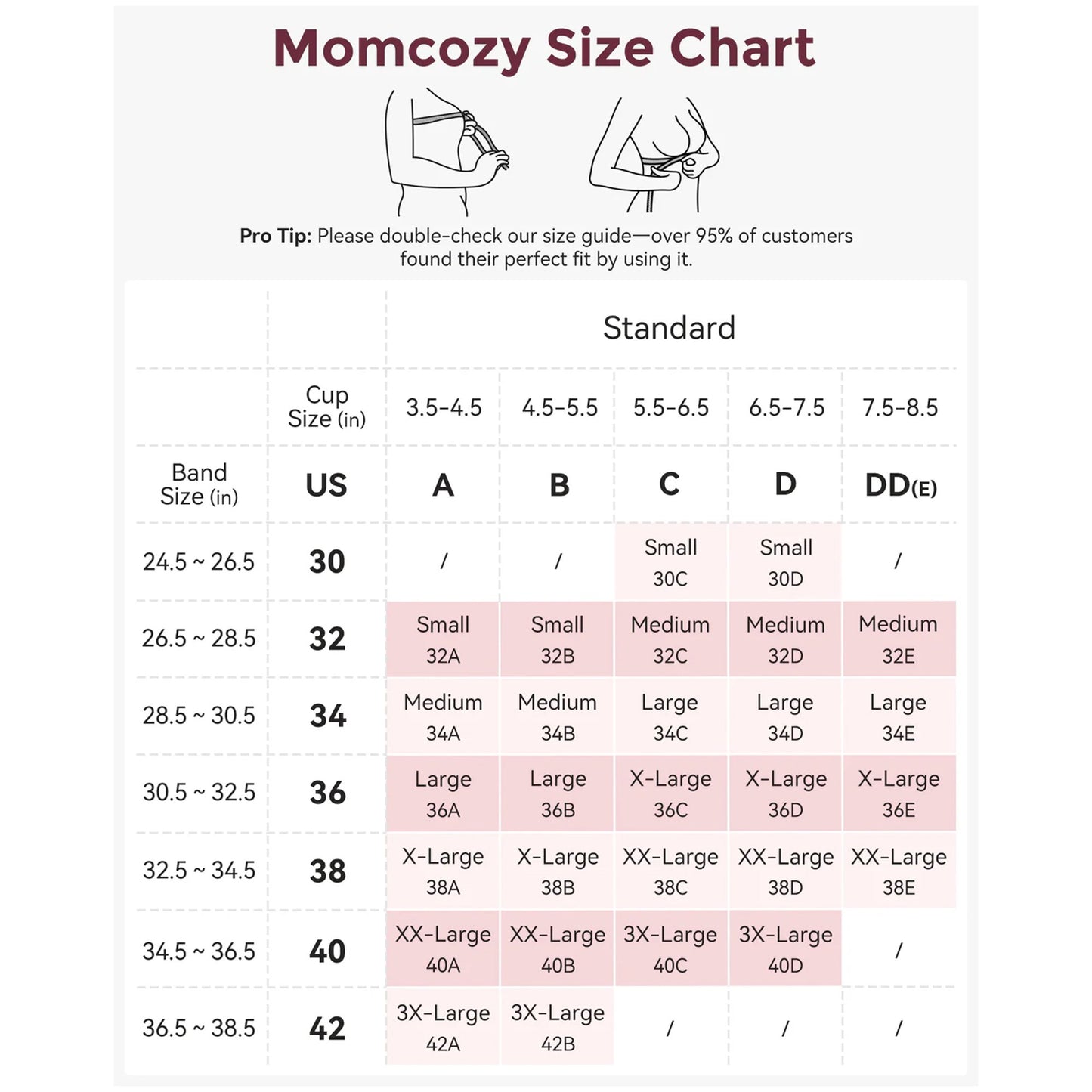 Momcozy Smooth Nursing Bra, Large, Beige FB021-SK100L-C