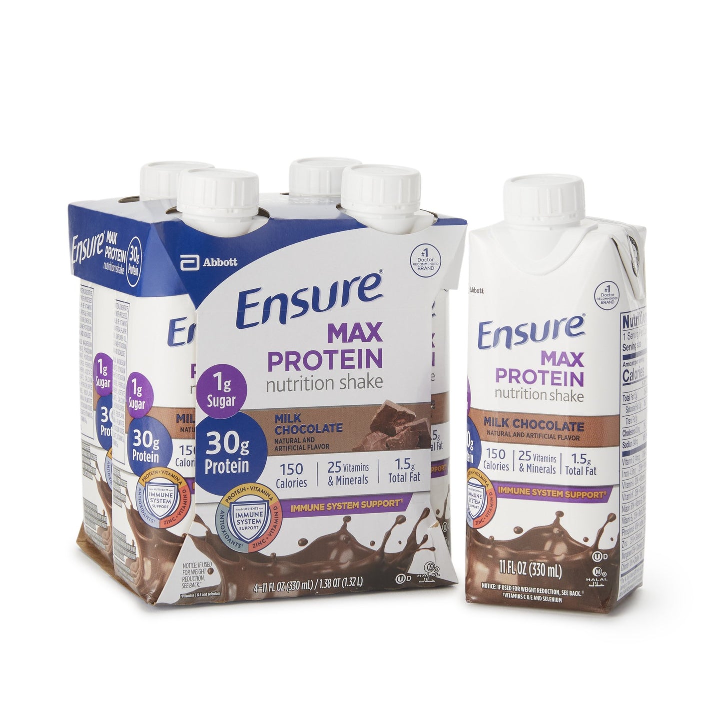 Ensure® Max Protein Nutrition Shake, Chocolate, 11-ounce carton 66899