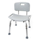 McKesson Removable Back Aluminum Bath Bench, 15½ – 19½ Inch, Gray 146-12202KD-4