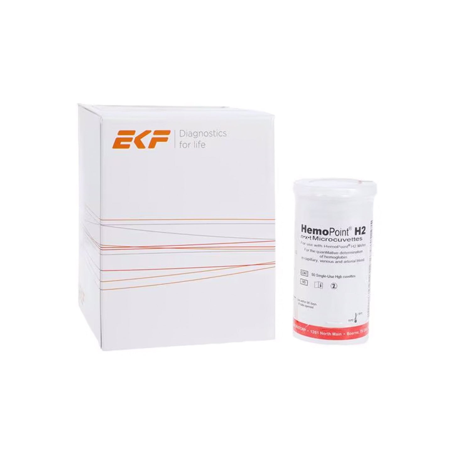 Stanbio Laboratory HemoPoint H2 nxt Microcuvette Reagent for use with HemoPoint H2 Hemoglobin Photometer, Hemoglobin / Hematocrit 3015-200, Box of 200