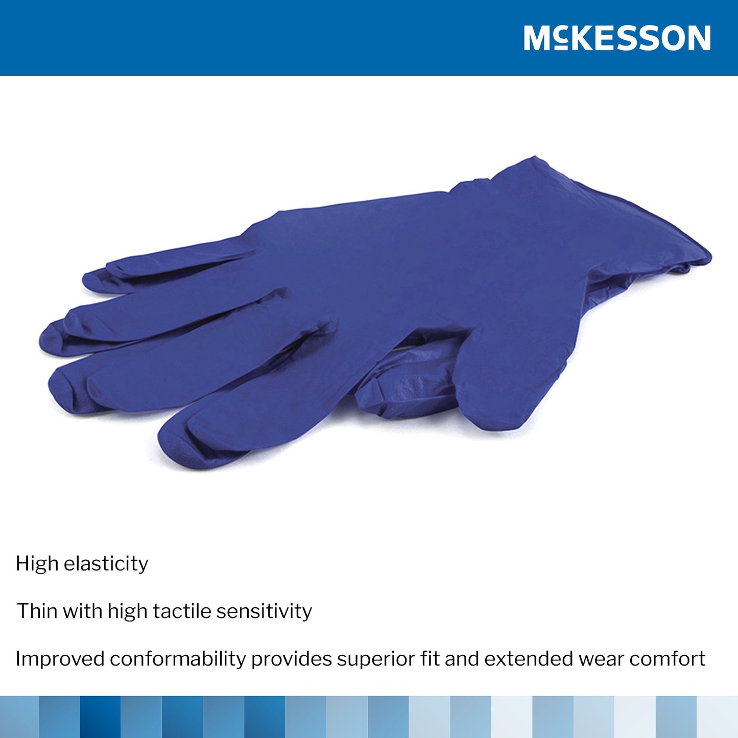 McKesson Confiderm® 4.5C Nitrile Exam Glove, Medium, Blue 14-6N34