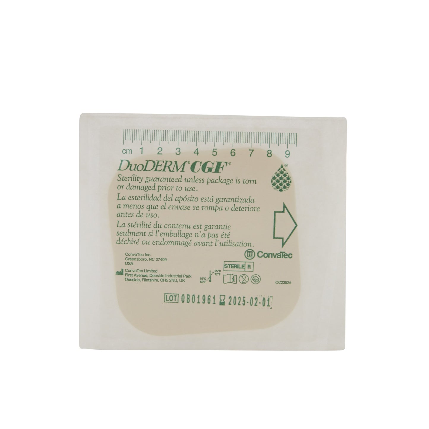DuoDerm® CGF® Hydrocolloid Dressing, 4 x 4 Inch 187660