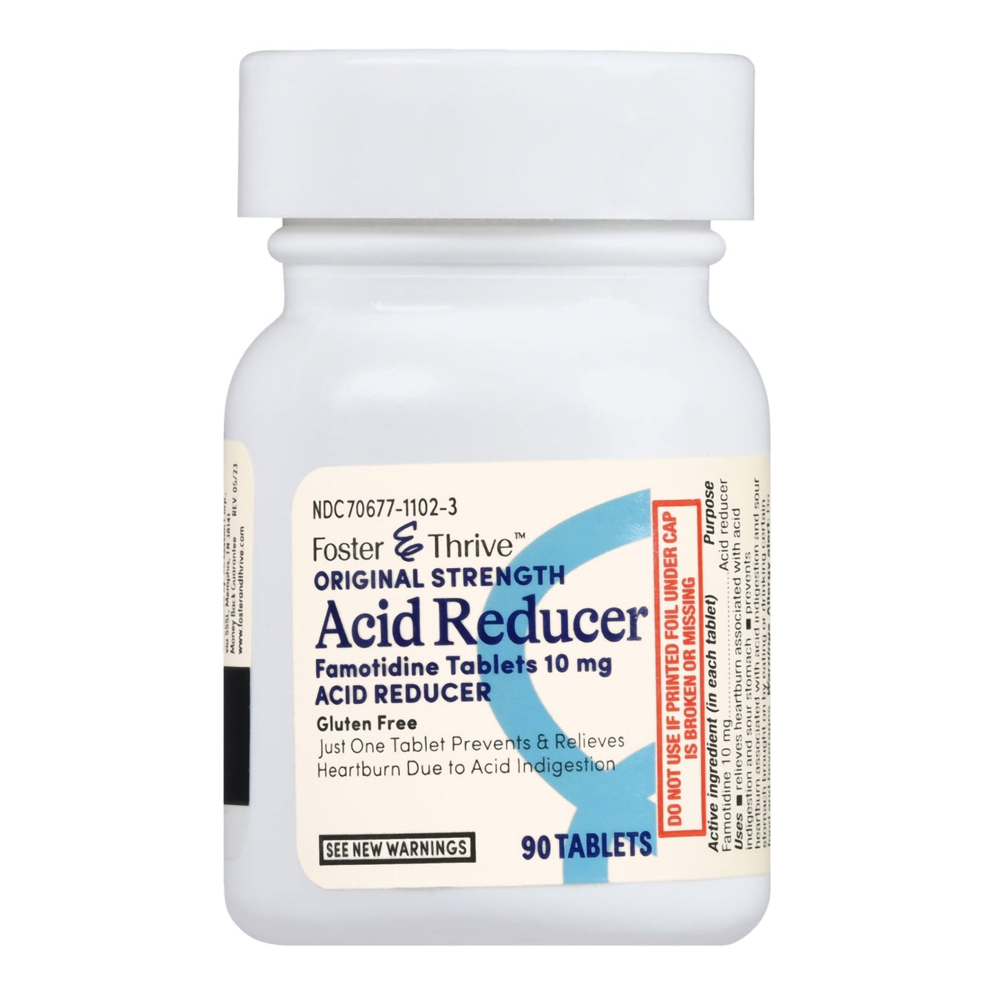 Foster & Thrive™ Original Strength Acid Reducer Famotidine Tablets 10 mg 70677110203