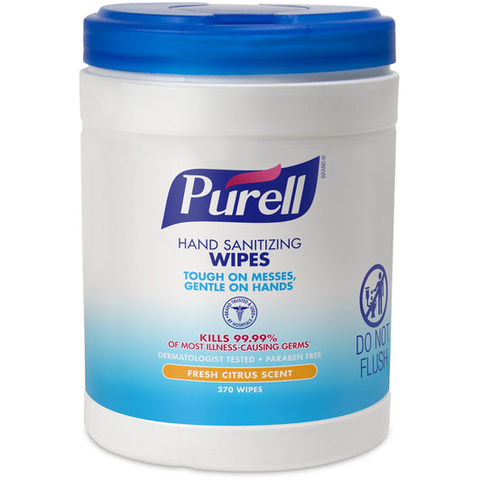 Purell® Hand Sanitizing Wipes, Canister 9113-06