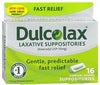 Laxative Dulcolax® Suppository 16 per Box 10 mg Strength Bisacodyl USP - 68142102103