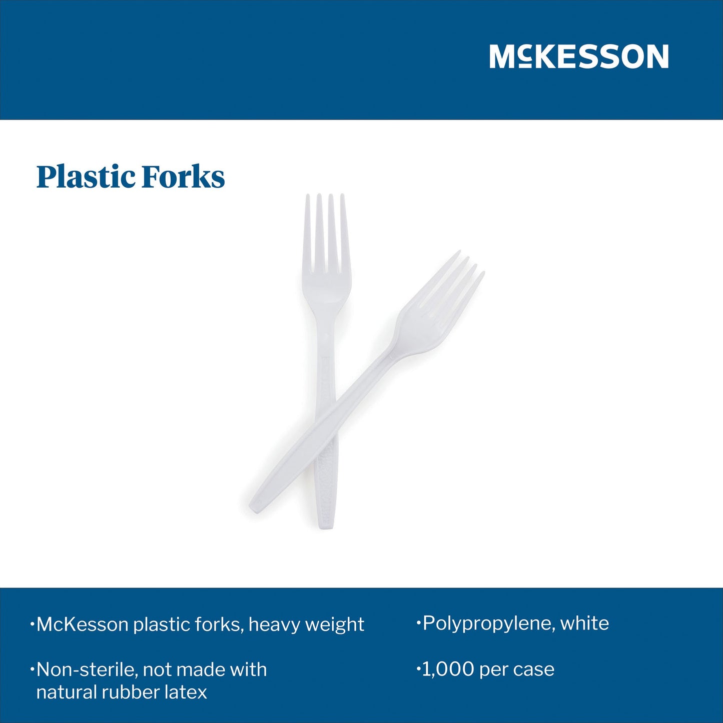 McKesson Polypropylene Fork, White 16-9000