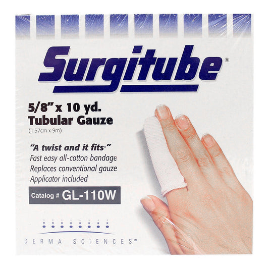 Gentell Surgitube Tubular Retainer Dressing, Size 1, 5/8 Inch x 10 Yard GL110W, 1 Each