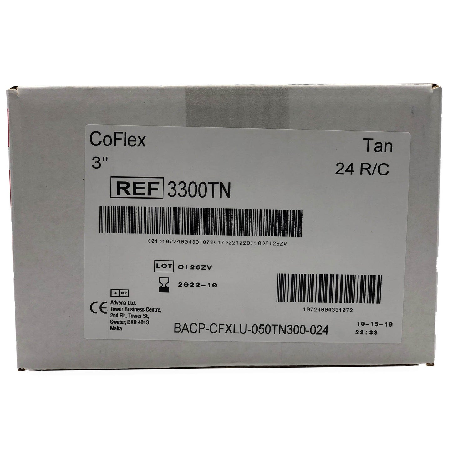 CoFlex® Self-adherent Closure Cohesive Bandage, 3 Inch x 5 Yard 3300TN-024