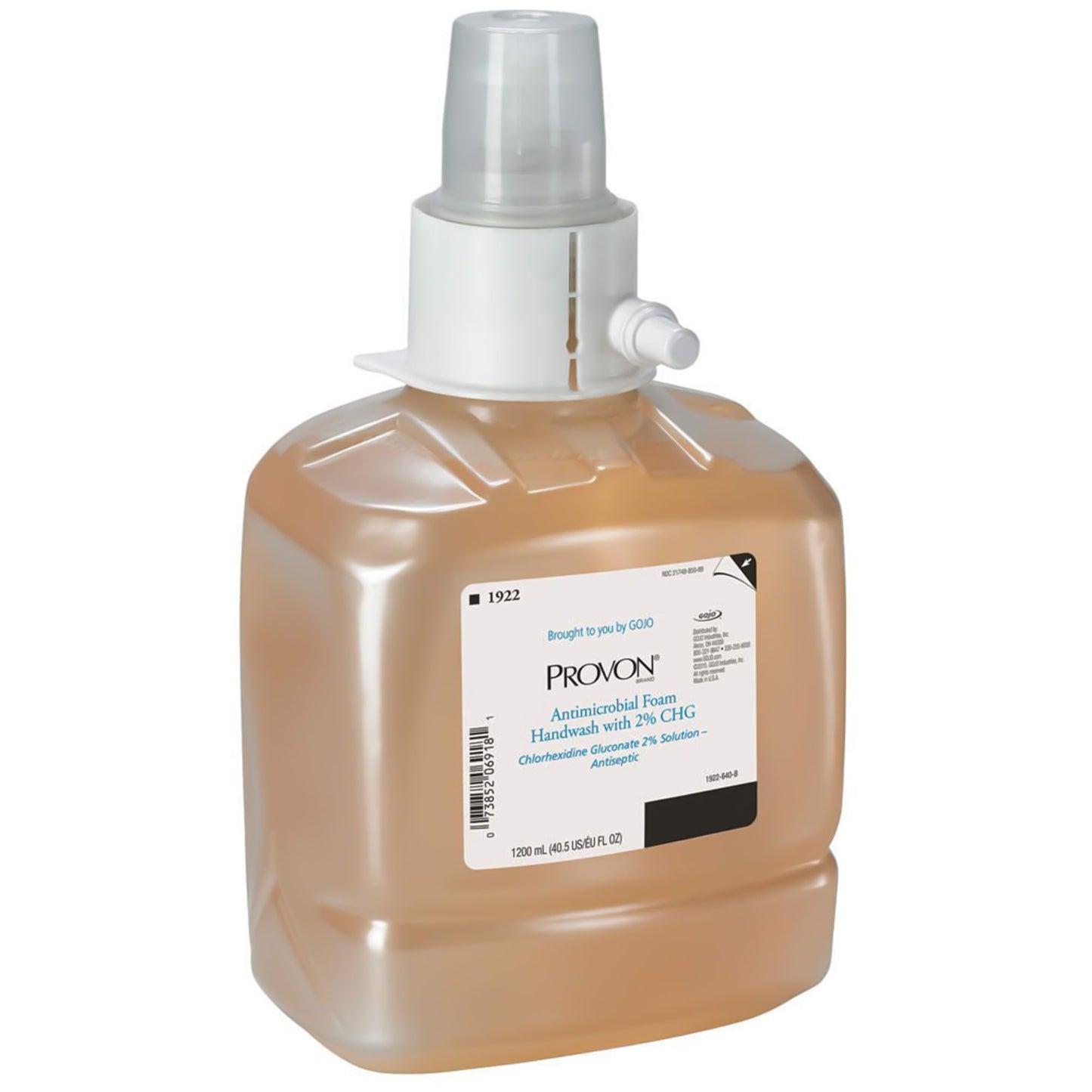 GOJO GOJO Antimicrobial Foam Handwash, 1200 mL Dispenser Refill 1922-02, Case of 2