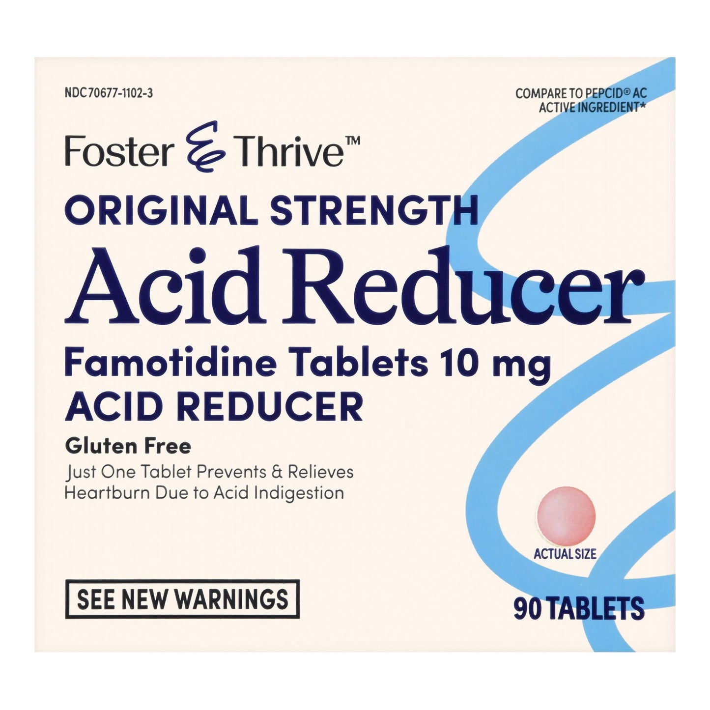Foster & Thrive™ Original Strength Acid Reducer Famotidine Tablets 10 mg 70677110203