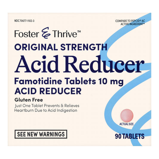 Foster & Thrive™ Original Strength Acid Reducer Famotidine Tablets 10 mg 70677110203