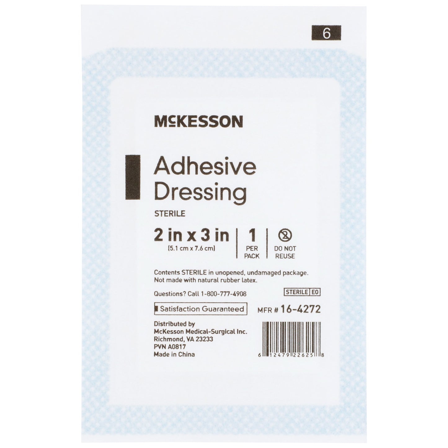 McKesson White Adhesive Dressing, 2 x 3 Inch 16-4272