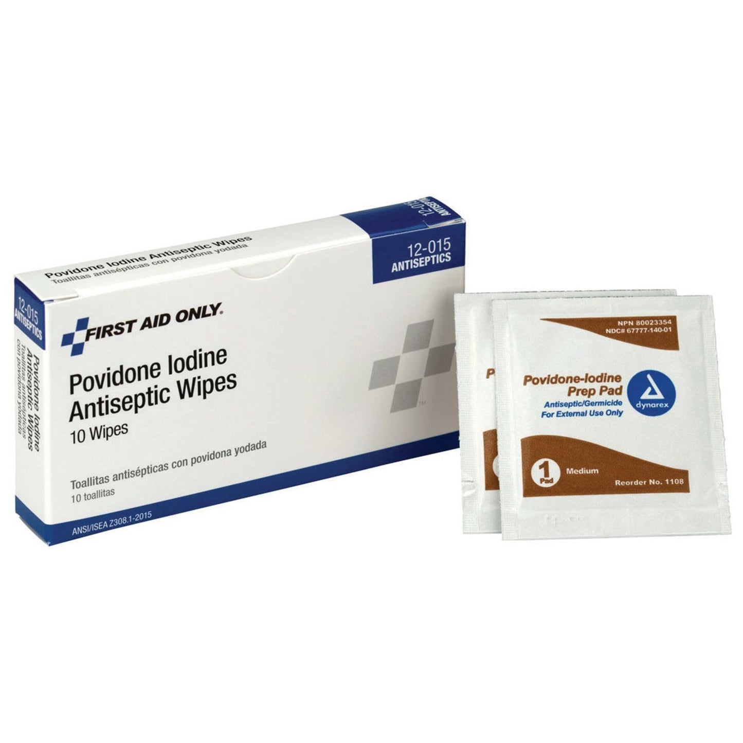 First Aid Only Povidone Iodine Antiseptic Wipes 12-015-004