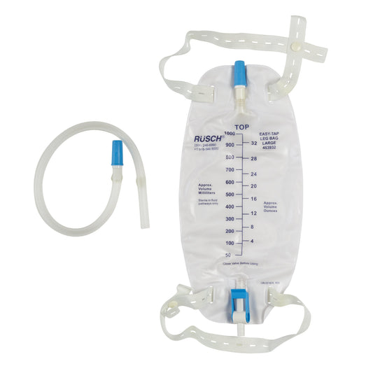 Urinary Leg Bag Easy Tap™ Anti-Reflux Valve Sterile 950 mL Vinyl - 453932