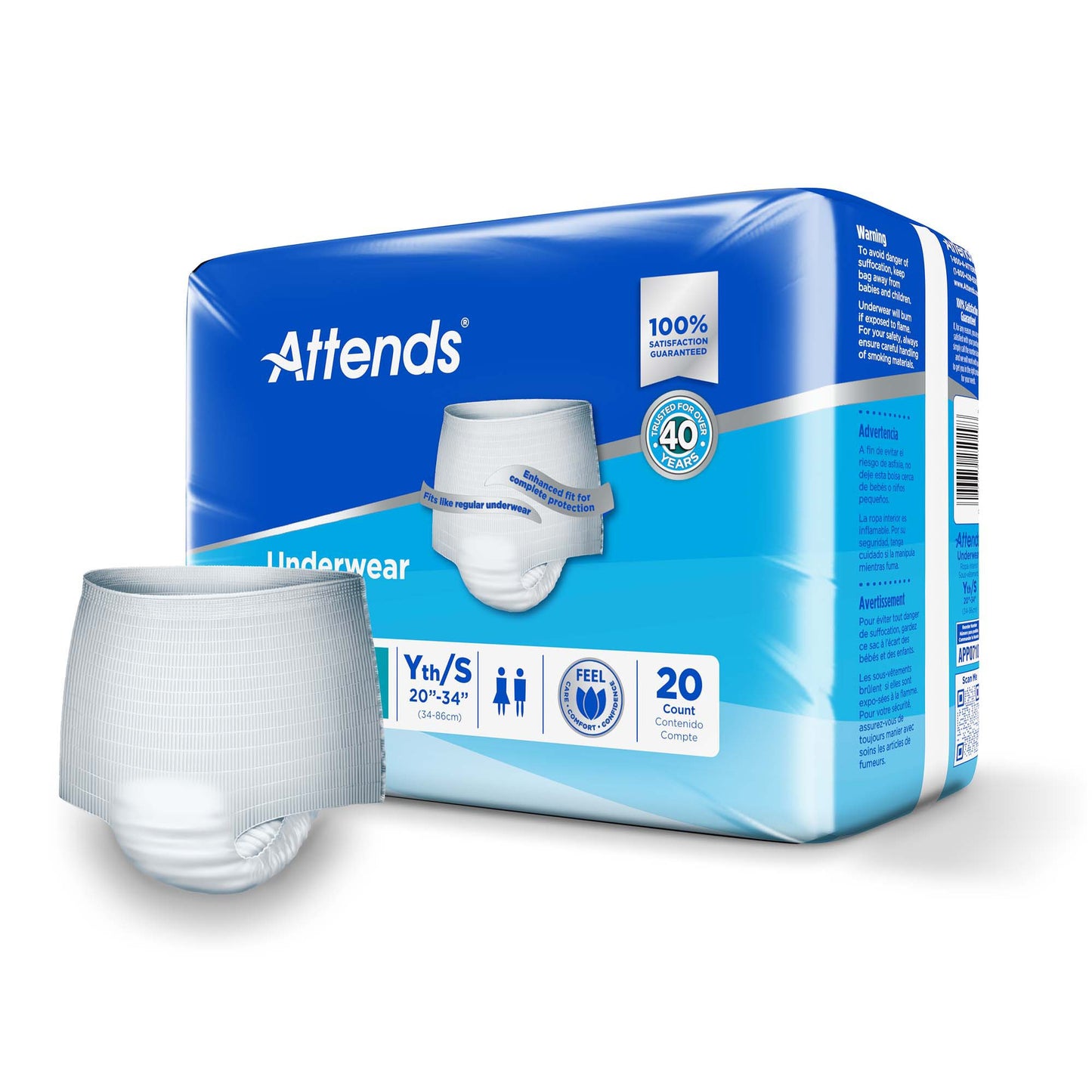 Attends® Advanced Underwear, Youth / Small APP0710