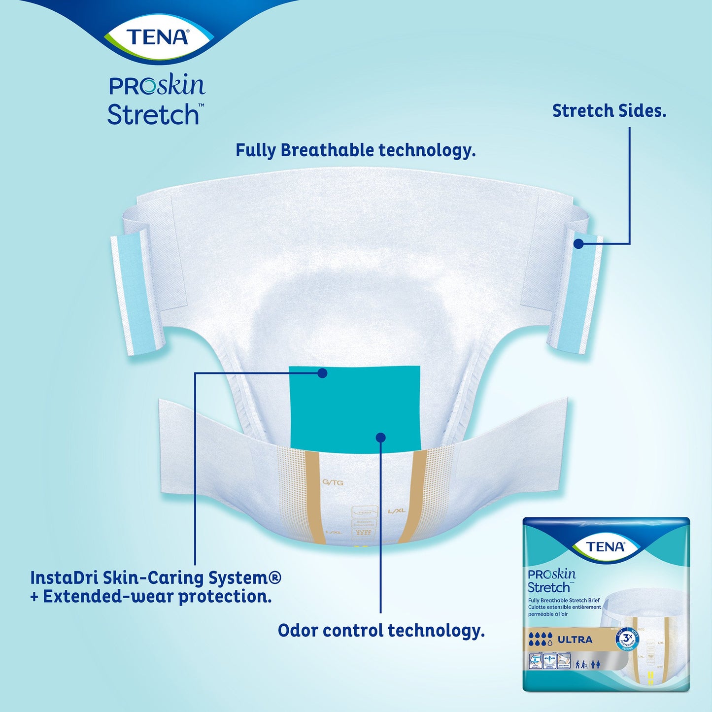 Tena® ProSkin Stretch™ Ultra Incontinence Brief, Large / Extra Large 67803