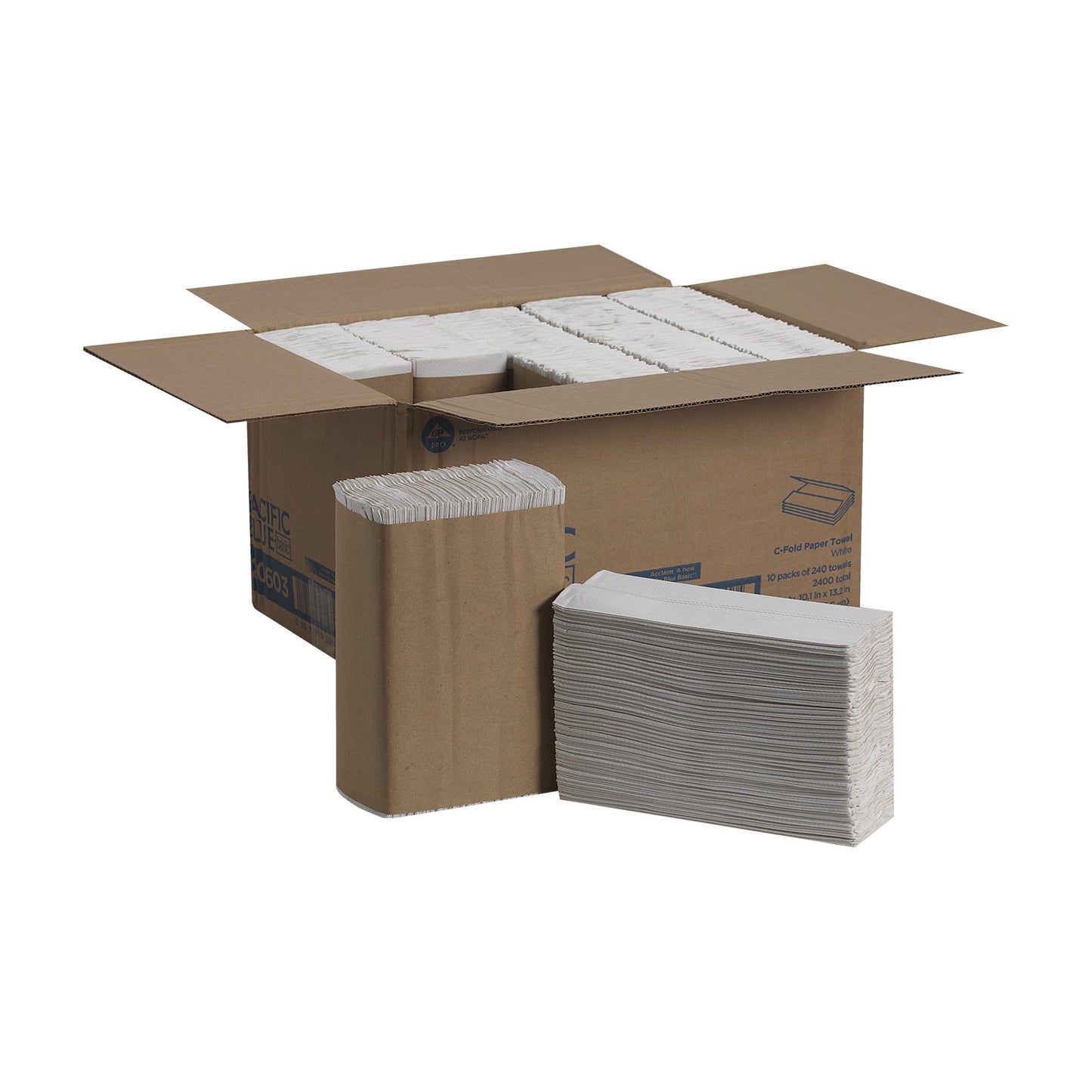 Pacific Blue Basic™ Paper Towel, 240 per Pack, 10 Packs per Case 20603