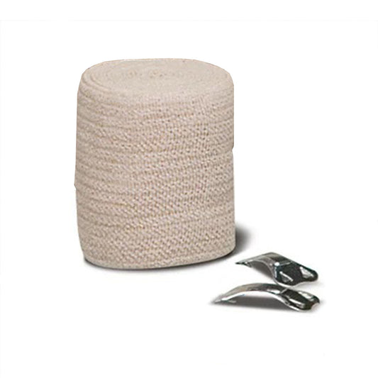 Elastic Bandage REB® LF 2 Inch X 5 Yard Clip Detached Closure Tan NonSterile Standard Compression - 16200000