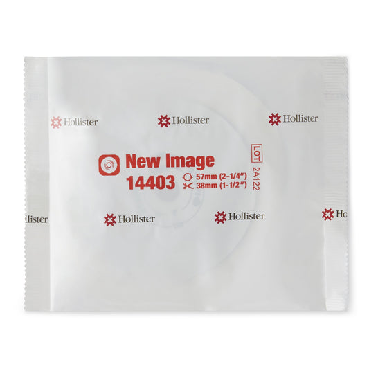 Ostomy Barrier FlexWear™ Trim to Fit, Standard Wear Adhesive Tape 57 mm Flange Red Code System Hydrocolloid Up to 1-1/2 Inch Opening - 14403