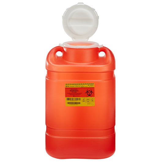 BD 1-Piece Sharps Container, 5 Gallon, 14 x 7.5 x 10.5 Inch 305491