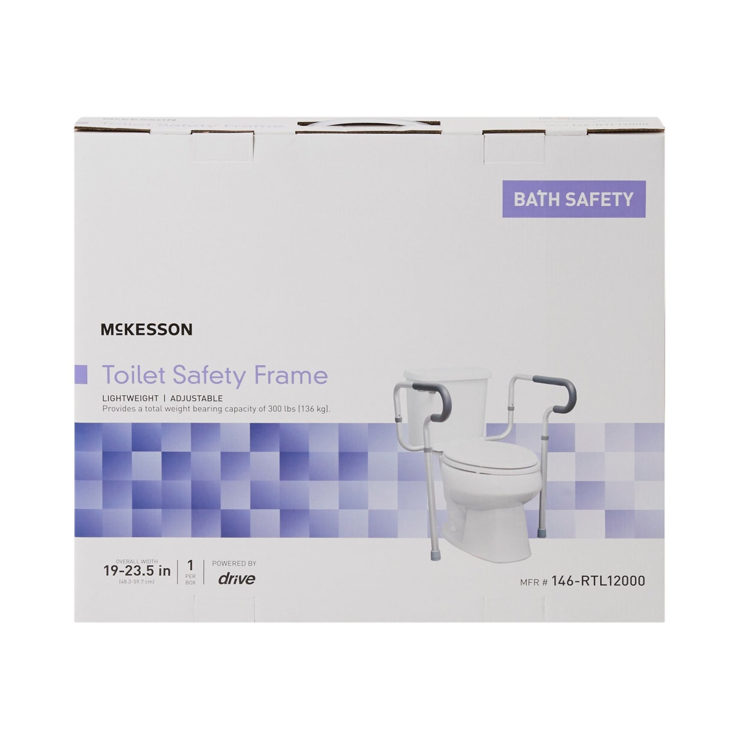 McKesson Toilet Safety Rail, Gray Aluminum 146-RTL12000