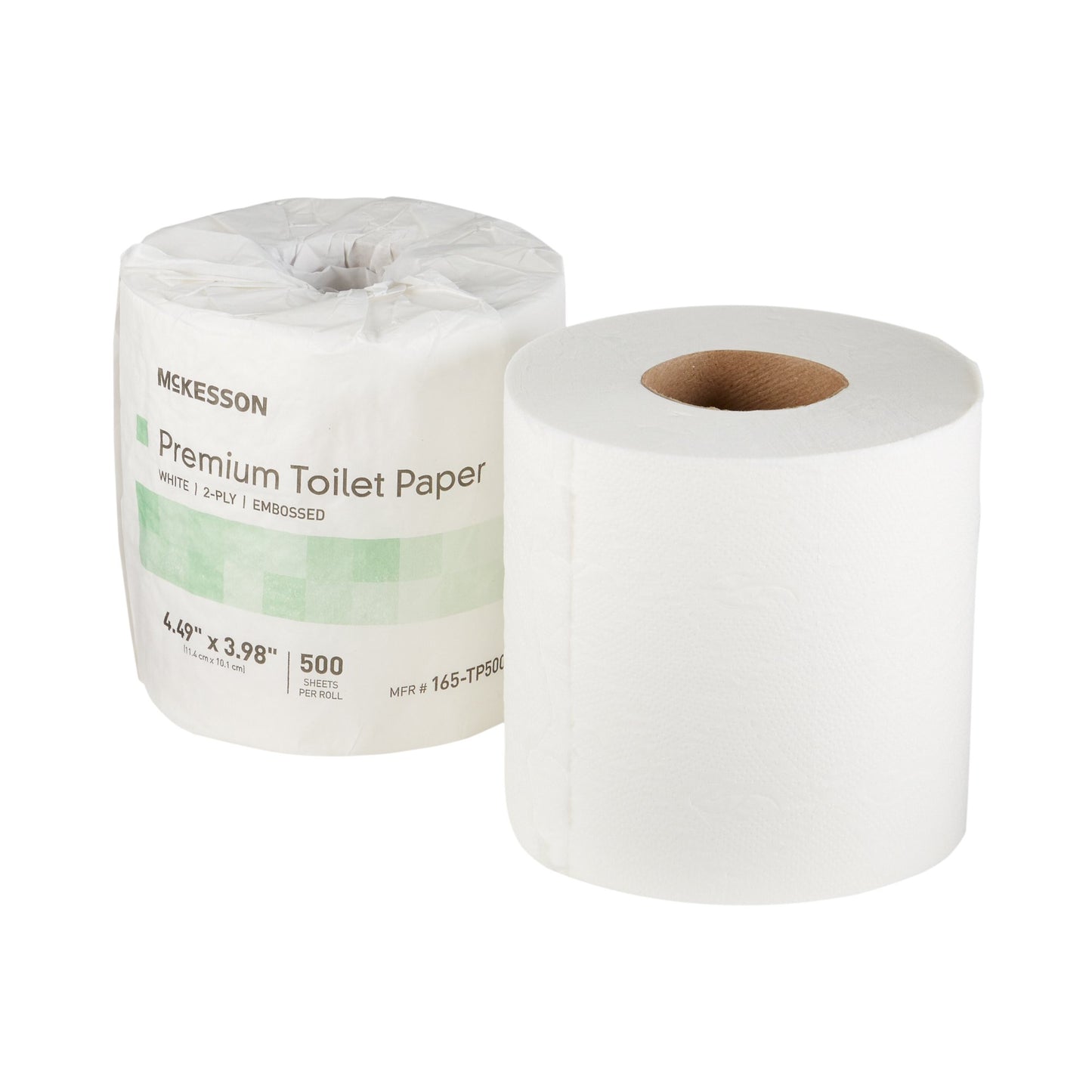 Toilet Tissue McKesson Premium White 2-Ply Standard Size Cored Roll 500 Sheets 4 X 4-1/2 Inch - 165-TP500P