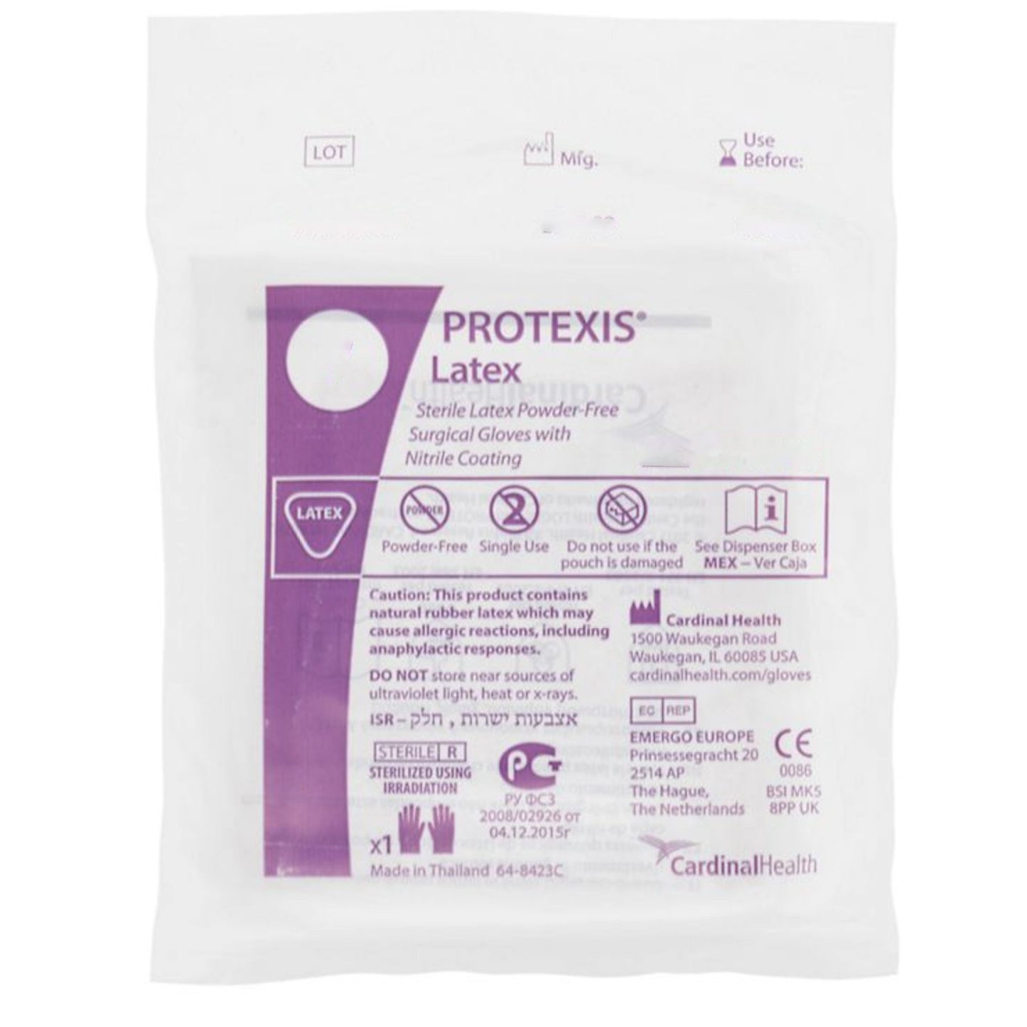 Protexis™ Latex Surgical Gloves with Nitrile Coating, Size 6.5, Light Brown 2D72NS65X