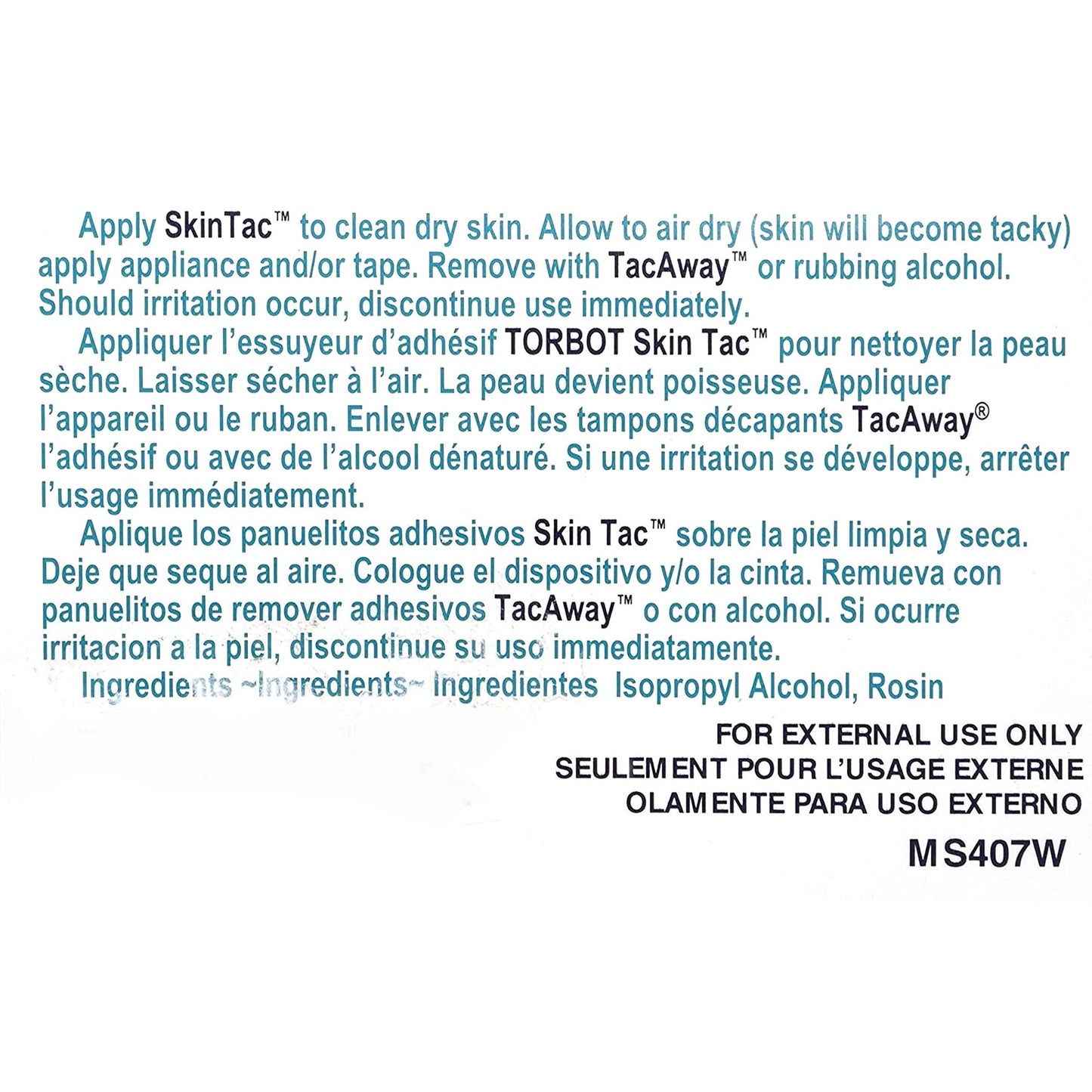 Skin Tac™ Skin Barrier Wipe MS407-W