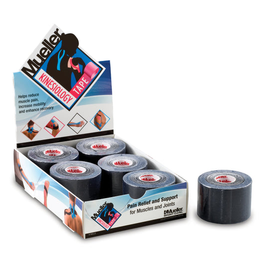 Kinesiology Tape Mueller Sport Care Black 2 Inch X 16.4 Foot Cotton / Polyurethane NonSterile - 28147