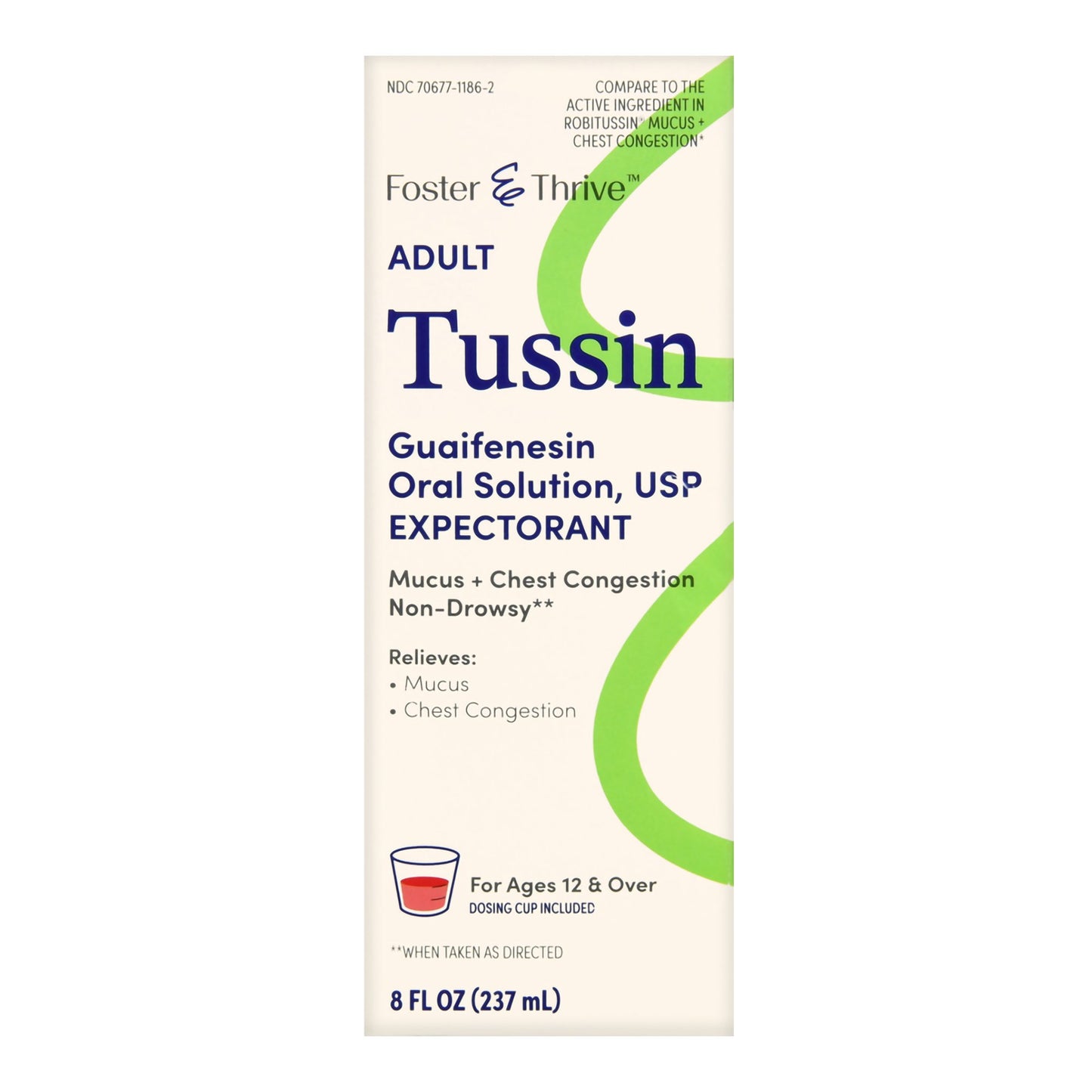 Thrive & Foster™ Adult Tussin Guaifenesin Oral Solution, USP 70677118602