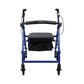 McKesson Folding Aluminum Four-Wheel Rollator, Blue 146-R726BL