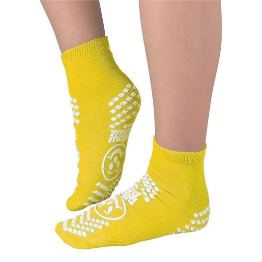 Fall Management Slipper Socks Pillow Paws® Risk Alert® Terries™ 2X-Large Yellow Ankle High - 3902-001